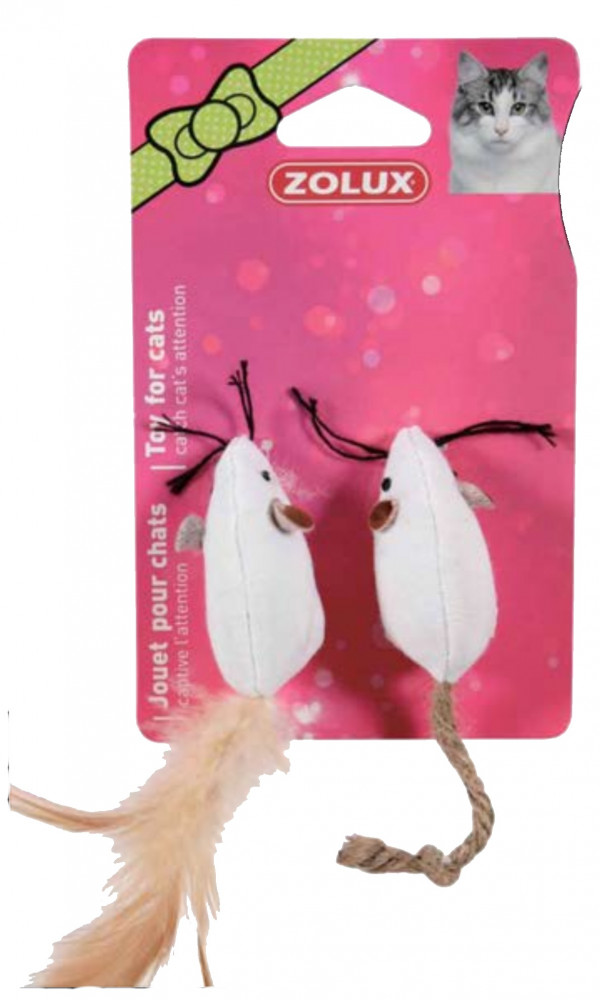 زولكس لعبة  2 فأرة ابيض 5 سم