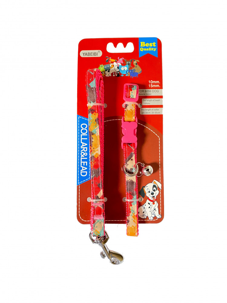 طوق مع حبل تنزه بطبعات ملونة فنية