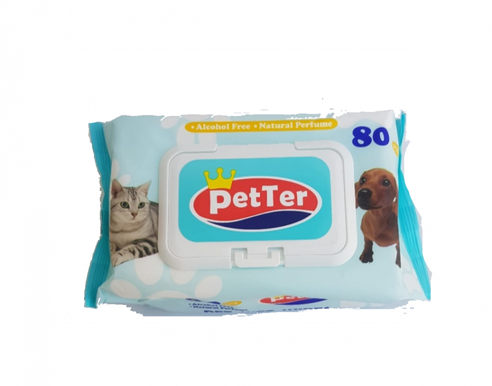 مناديل معطره للقطط و الكلاب 80 منديل