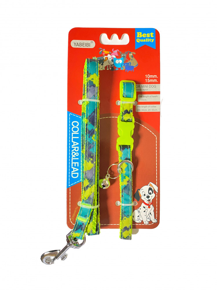 طوق مع حبل تنزه بطبعات ملونة فنية