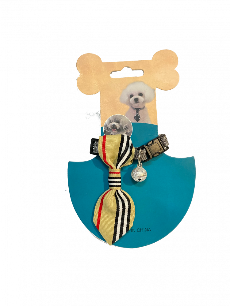 طوق انيق بربطة عنق انيقة مع جرس