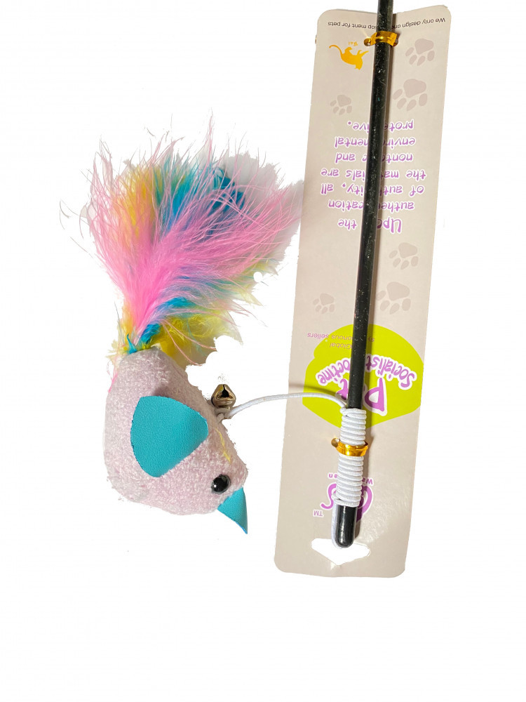 سنارة للقط بدمية عصفور