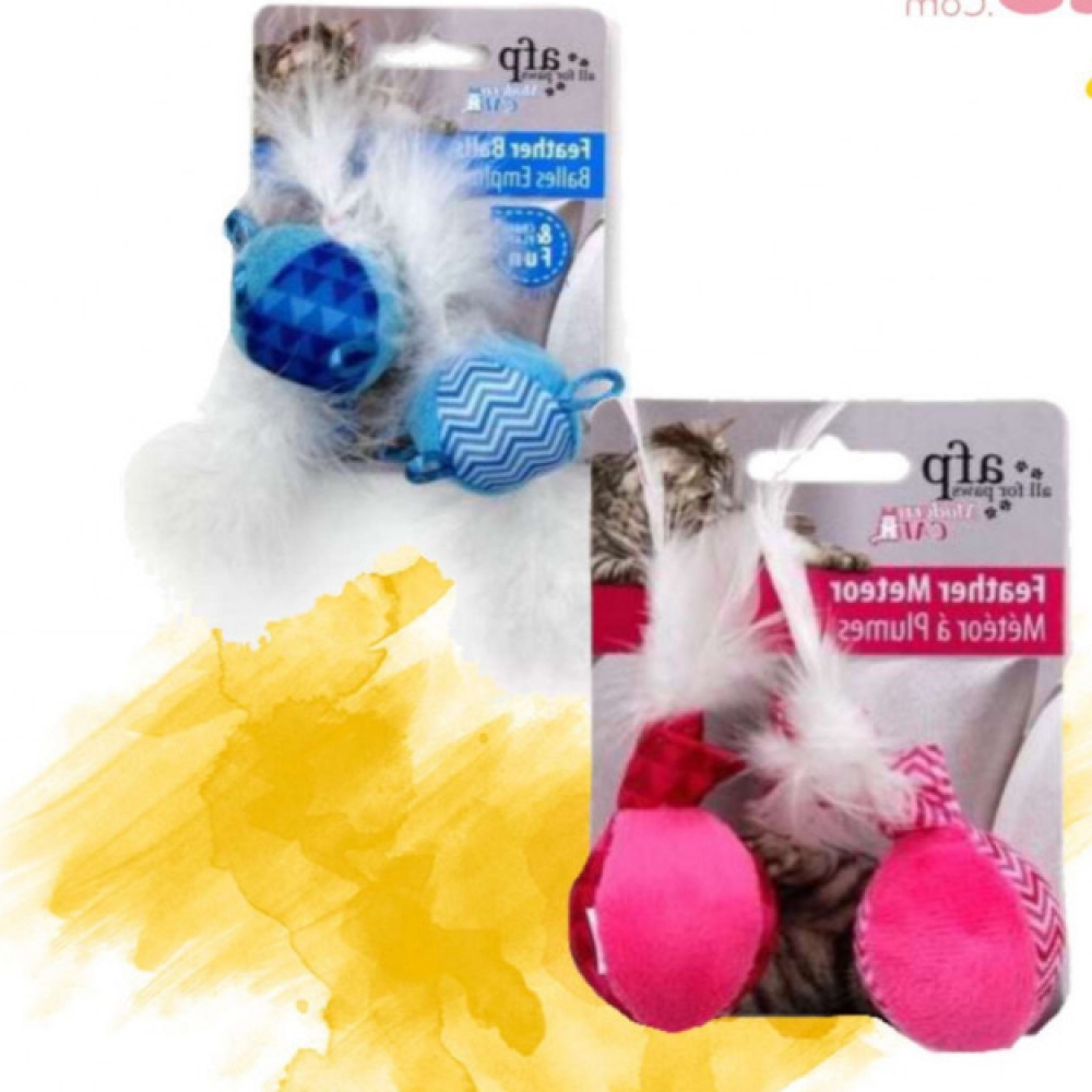 العاب قطط كات نيب feather Balls لون أزرق قطعتين العاب قطط كات نيب feather Balls لون أزرق قطعتين