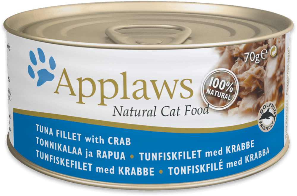 ابلاوز طعام قطط رطب بالمرق وفيليه التونة مع السلطعون 70غ