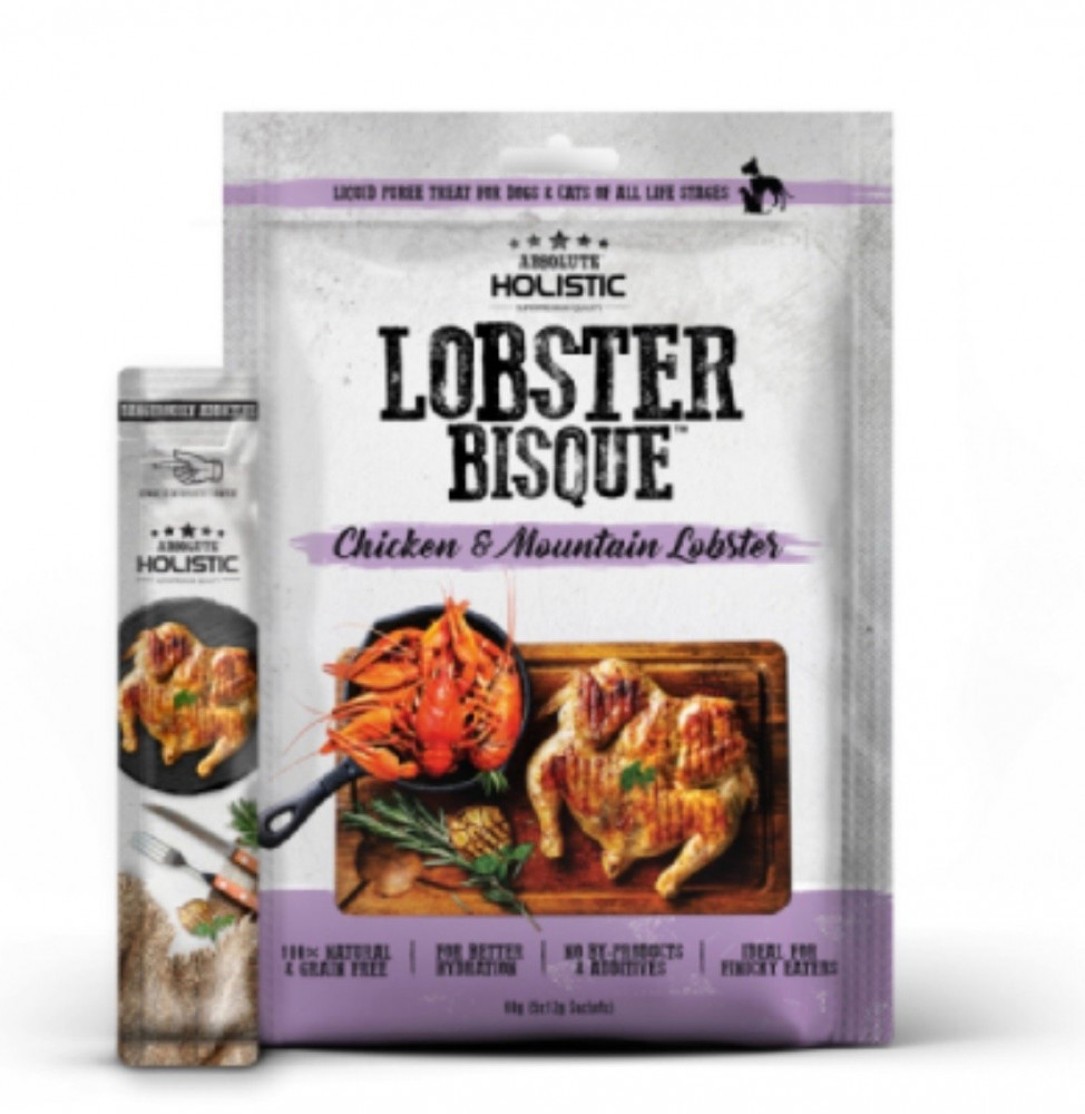 مكافأة قطط وكلاب بالدجاج وسرطان البحر الجبلي 5 اكياس*12غ