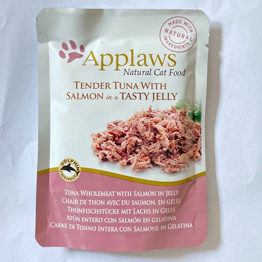 ابلاوز طعام قطط رطب بالتونة والسلمون بالجلي 70غ