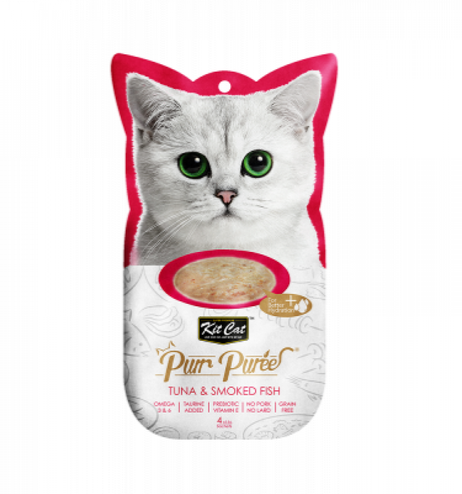 كت كات مكافات قطط بالتونة والسمك مدخن 15غ 4 أظرف