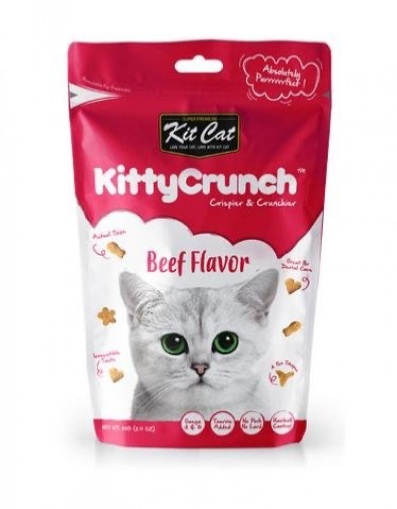 كت كات كيتي كرنش اظرف مكافآت بنكهة اللحم البقري 60غ