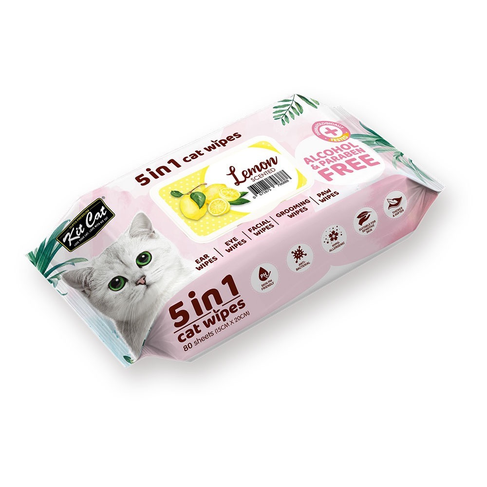 مناديل معطرة 5 في 1 برائحة الليمون 80قطعة