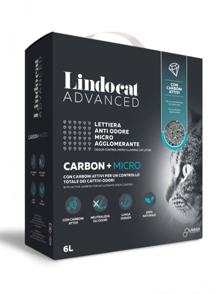 ليندو كات رمل ناعم للقطط يحتوي على كربون نشطة للتحكم المثالي في الروائح 6 لتر