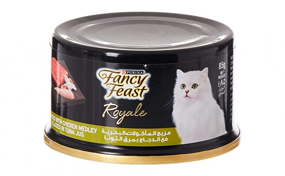 فانسي فيست معلبات مزيج المأكولات البحرية مع الدجاج بمرق التونا 85 جرام فانسي فيست معلبات مزيج المأكولات البحرية مع الدجاج بمرق التونا 85 جرام