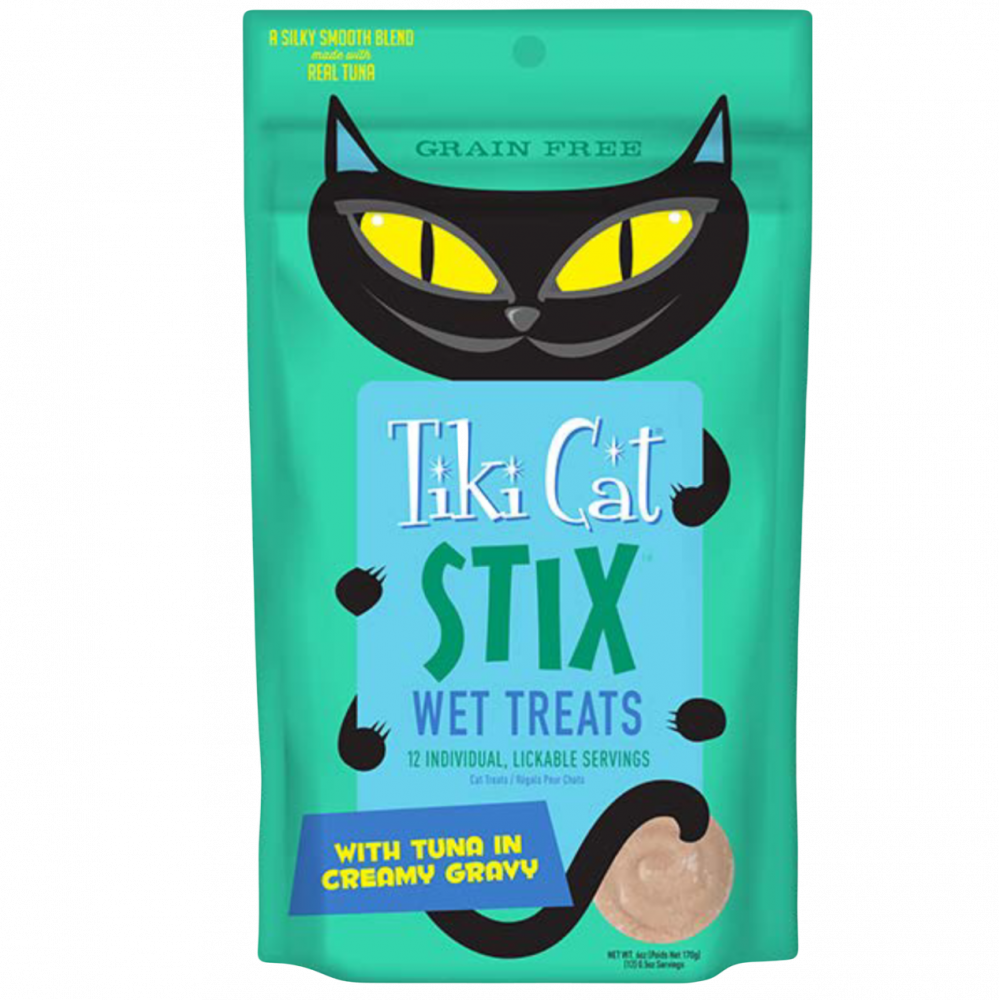 تيكي كات ستيكس مكافات رطبة تونا في المرق الكريمي 6*14 جرام