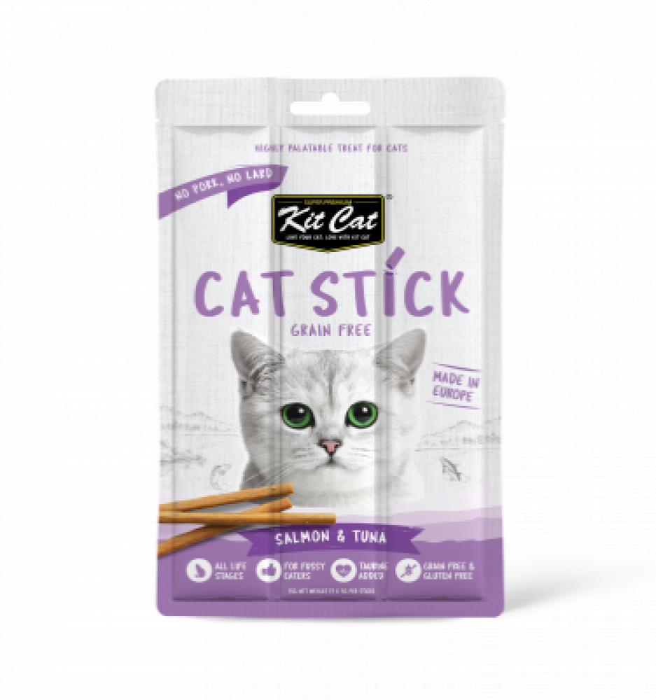 كت كات مكافأة اعواد السالمون والتونا للقطط 15غ