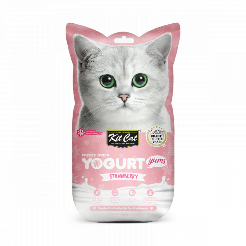 كت كات يوقارت فراولة مكافاة للقطط 10جرام كت كات يوقارت فراولة مكافاة للقطط 10جرام