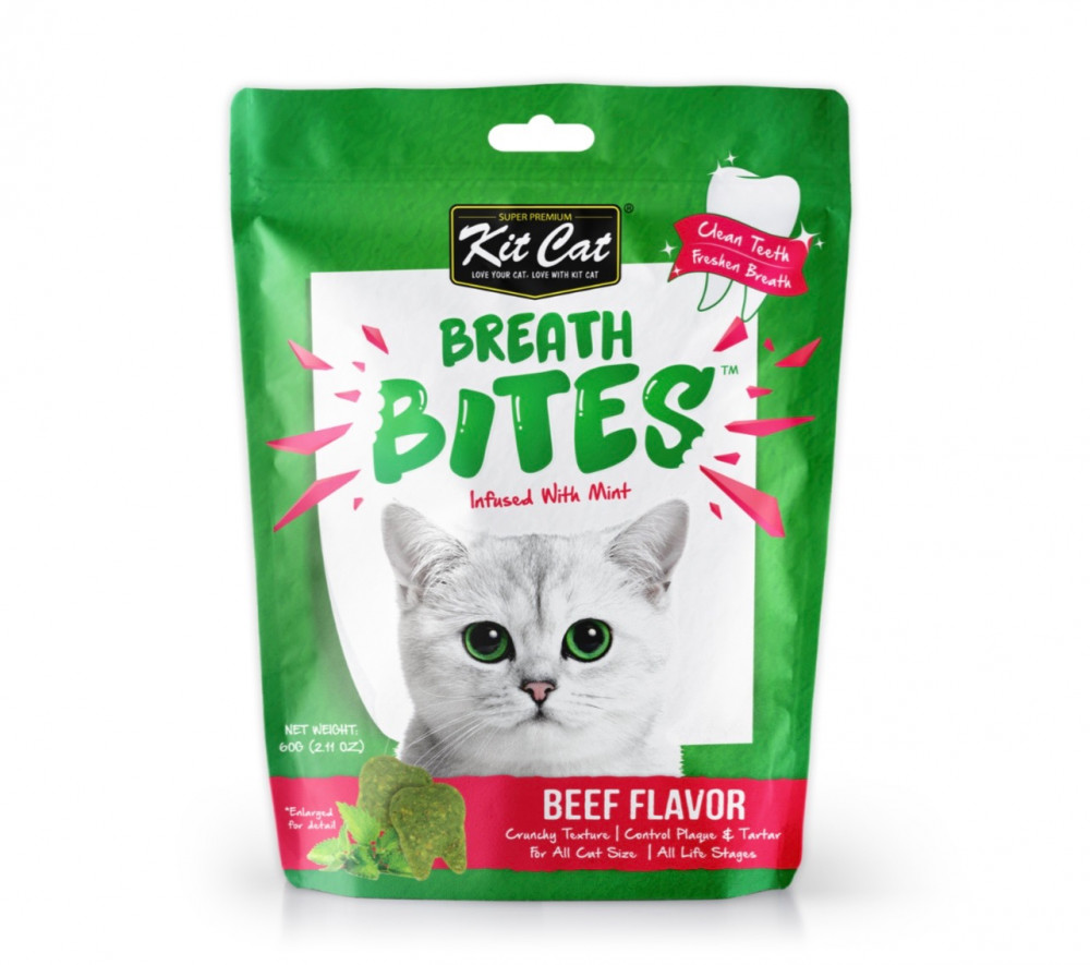 كت كات بريث بايتس لدعم الاسنان باللحم البقري 60g