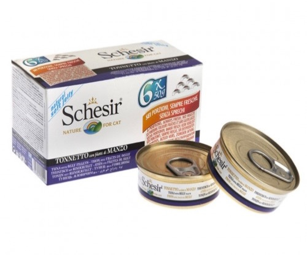 شيزر معلبات تونا مع فيليه البقري في الجلي 6×50غ