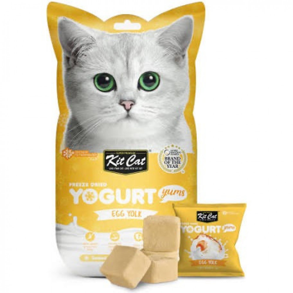 كت كات يوقارت بصفار البيض مكافاة للقطط 10جرام كت كات يوقارت بصفار البيض مكافاة للقطط 10جرام