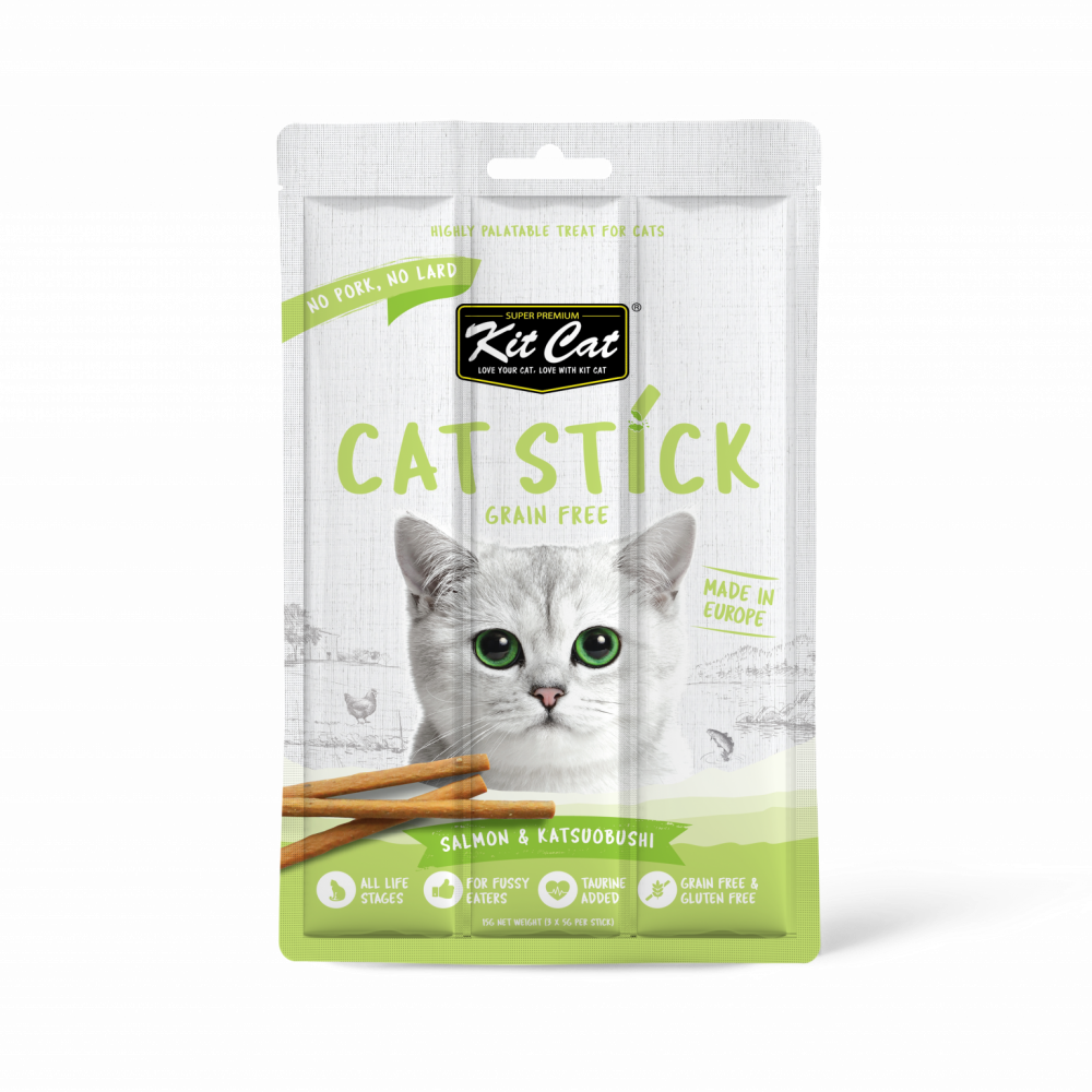 كت كات مكافأة اعواد سالمون   للقطط 15غ