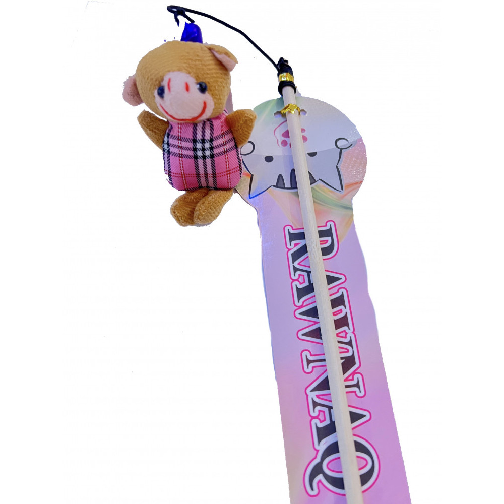 لعبة سنارة دمية الوان متعددة للقطط