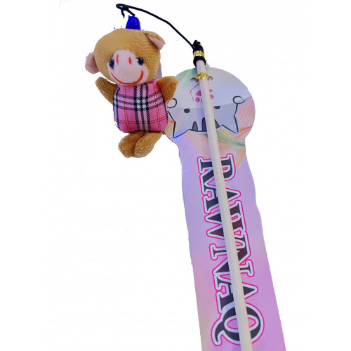 لعبة سنارة دمية الوان متعددة للقطط