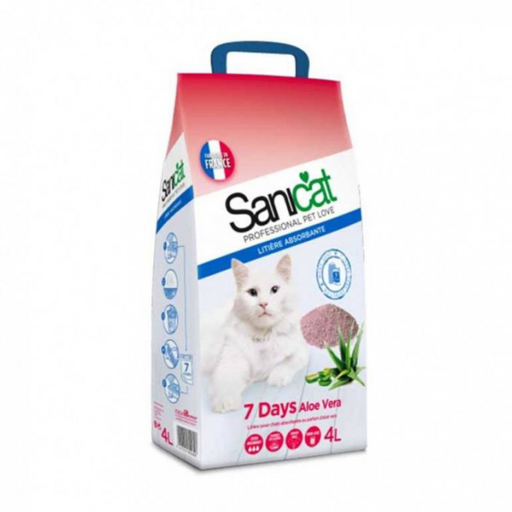 ساني كات رمل قطط بالالولفير 7 ايام 4لتر