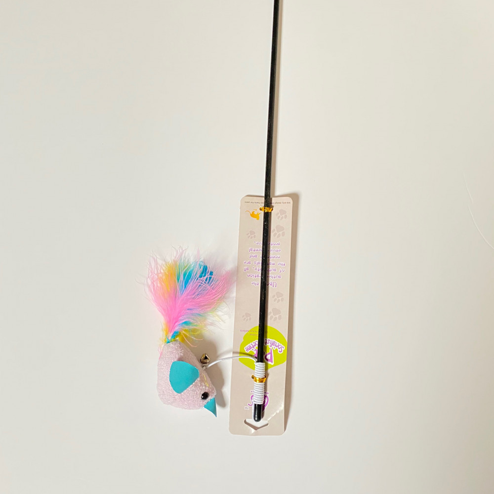 سنارة للقط بدمية عصفور