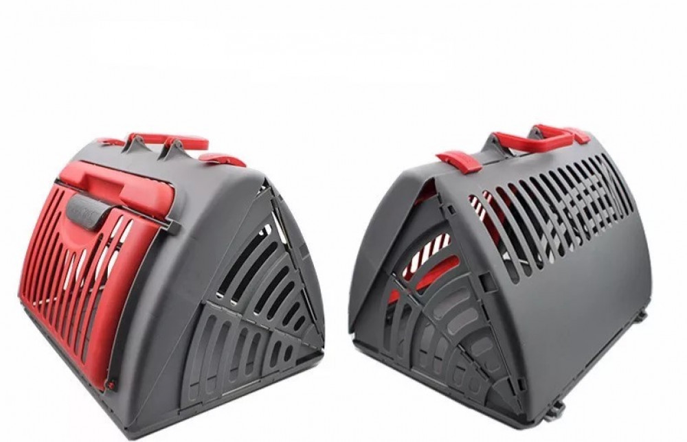 قفص قطط وكلاب للتنقل شكل مثلث