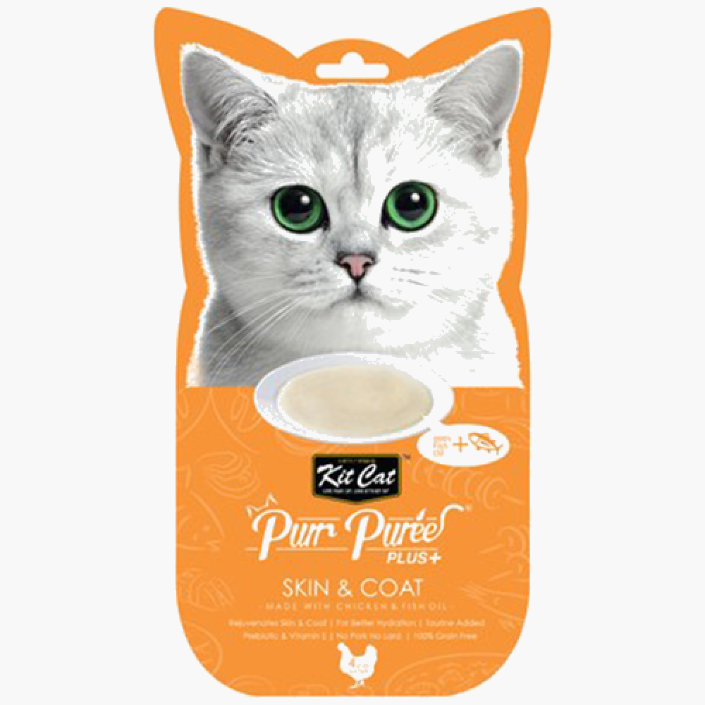 مكافات كت كات  دجاج للعناية بالفرو والجلد  4*15g