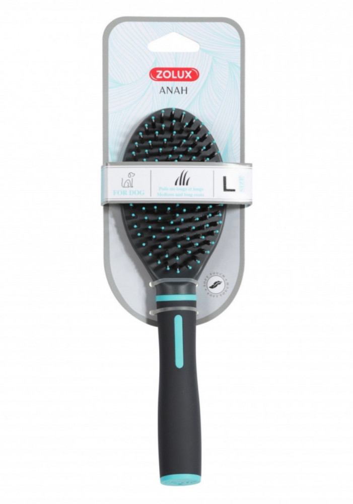فرشاة بيضاوية بحجم كبير لتمشيط شعر الكلاب
