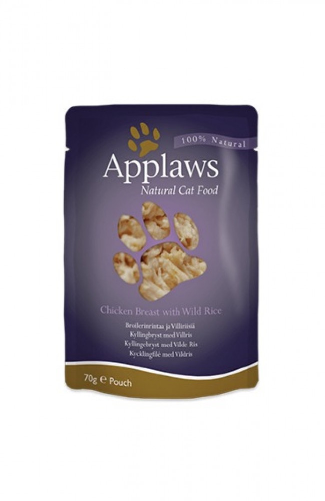 ابلاوز طعام قطط رطب بصدور الدجاج مع الارز والمرق 70غ