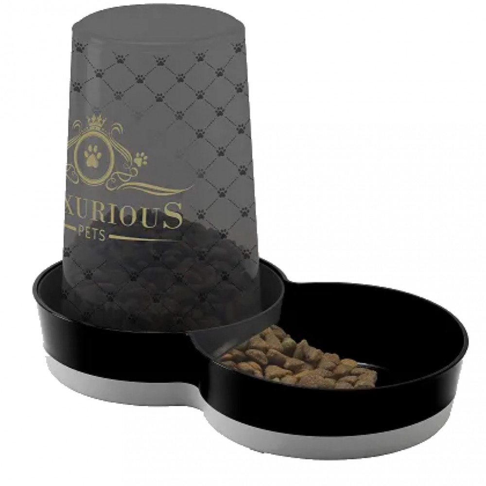 صحن طعام اسود موزع من موديرنا 1.5لتر