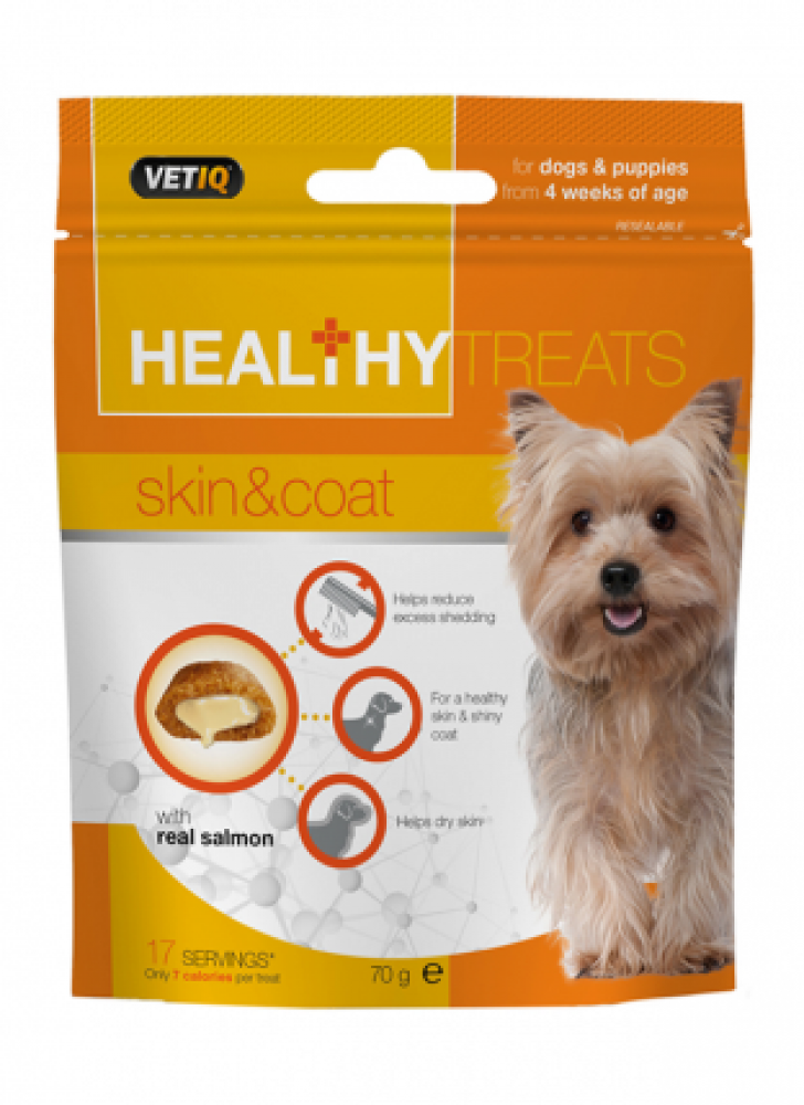 مكافأة للكلاب للعناية بالشعر والجلد بالسلمون مكافأة للكلاب للعناية بالشعر والجلد بالسلمون