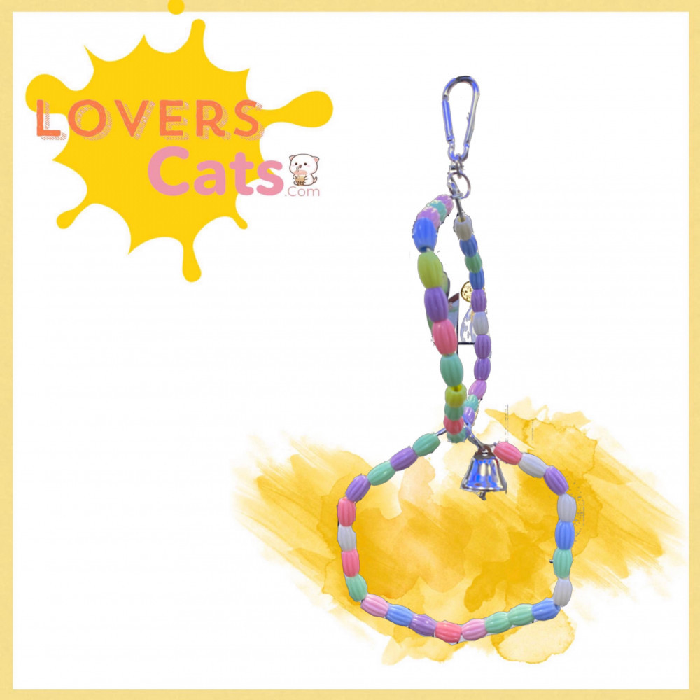 ستاند خرز ملون مع جرس لطيور الصغيره