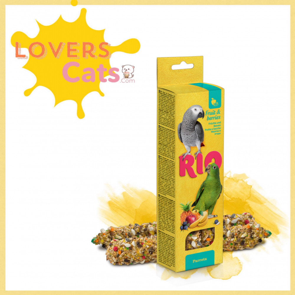 ستيك للبغاوات مع الفواكه والتوت