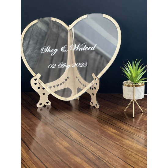 طارة قلب شفاف 