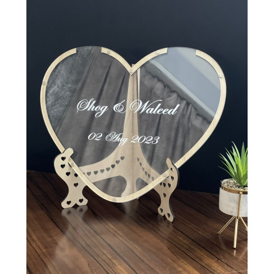 طارة قلب شفاف 