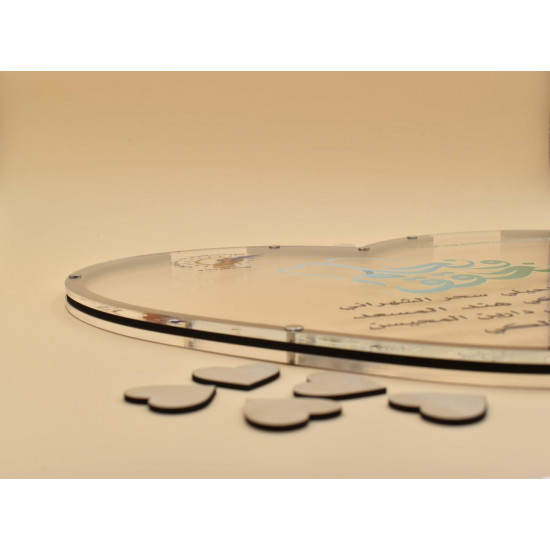 طارة قلب شفاف 