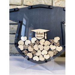 طارة أمنيات التخرج خشب اسود 