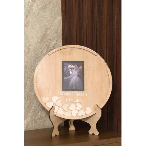 طارة الأمنيات دائري خشبي سوداء 