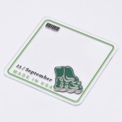  Coffee coaster with your favorite logo made from plated metal or acrylic