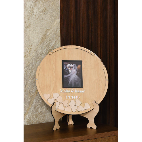 طارة الأمنيات دائري خشبي سوداء 