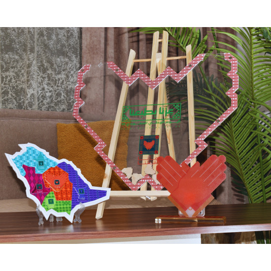 باكج هوية اليوم الوطني ( طارة الامنيات  + درع ملون +بازل )