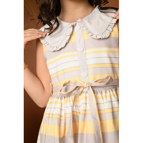 فستان بناتي بخطوط أنيقة - Kj2053 فستان بناتي بخطوط أنيقة - Kj2053