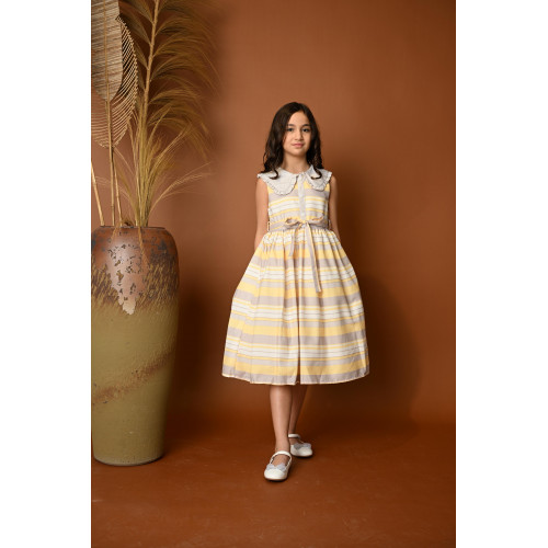 فستان بناتي بخطوط أنيقة - Kj2053 فستان بناتي بخطوط أنيقة - Kj2053