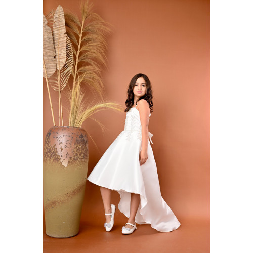 فستان بناتي سهرة ذيل بتطريز انيق - 815 فستان بناتي سهرة ذيل بتطريز انيق - 815