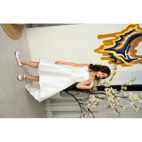 فستان بناتي سهرة ذيل بتطريز انيق - 815