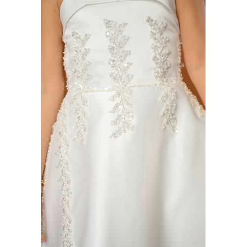 فستان بناتي سهرة ذيل بتطريز انيق - 815 فستان بناتي سهرة ذيل بتطريز انيق - 815