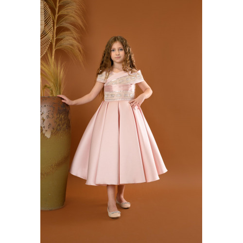 فستان بناتي سهرة 3 الوان بأكتاف مكشوفة - M3602 فستان بناتي سهرة 3 الوان بأكتاف مكشوفة - M3602