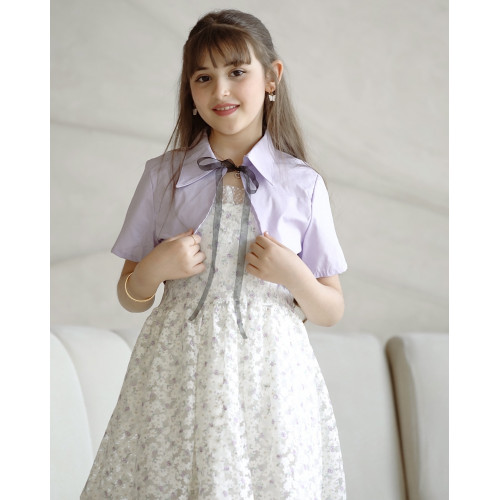 فستان بناتي مشجر وجاكيت - Mk2501008 فستان بناتي مشجر وجاكيت - Mk2501008