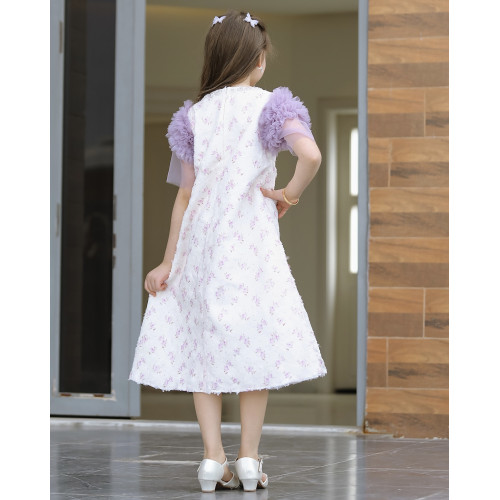 فستان بناتي سبور اكسسوار على الرقبه - 926 فستان بناتي سبور اكسسوار على الرقبه - 926